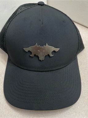 Rare Tesla Cybertruck Cyberbeast 3 Headed Logo Baseball Hat Cap Black Snapback